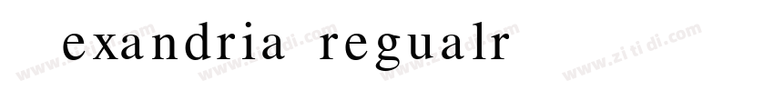 ALexandria regualr字体转换